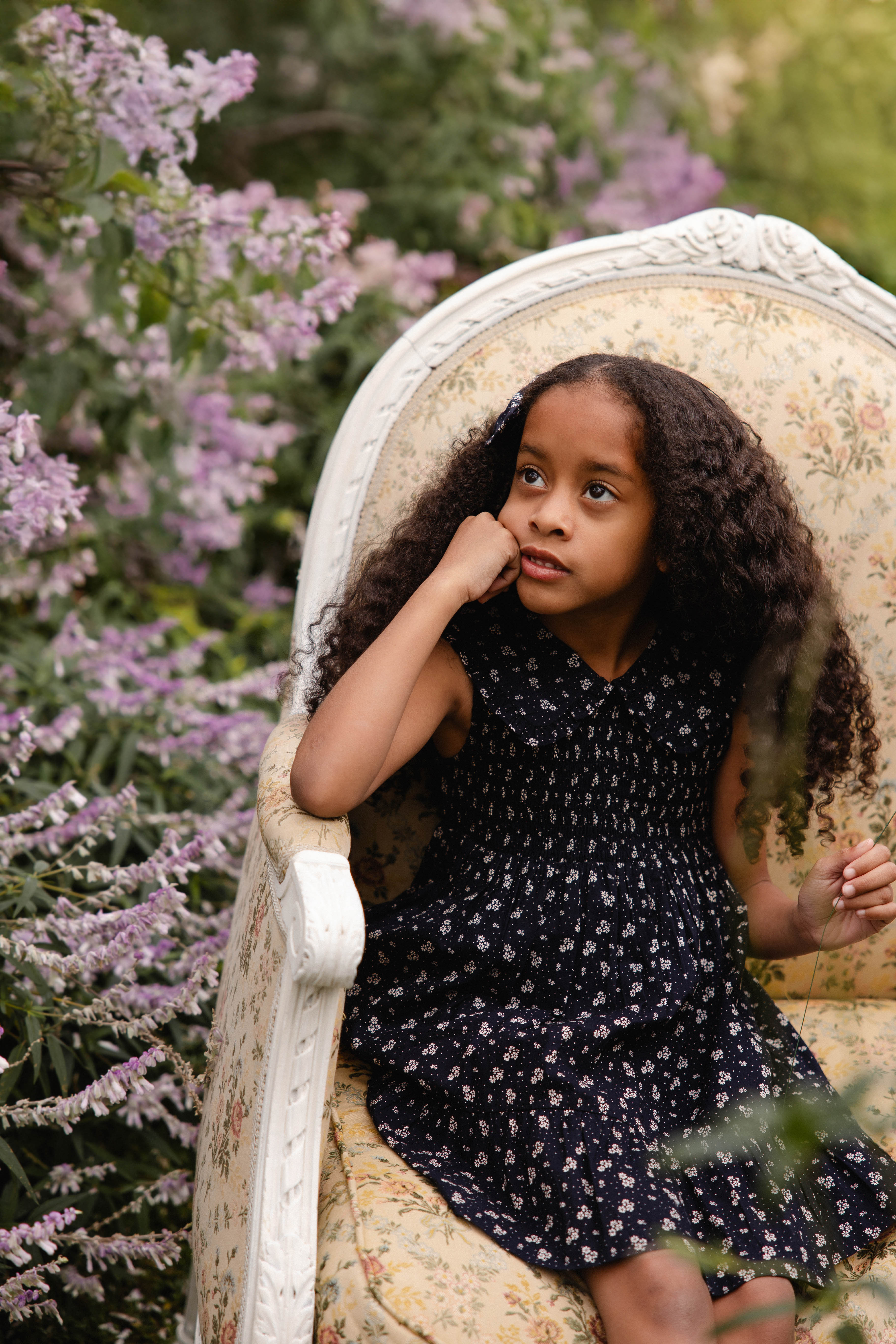 Organic Cotton Dress - Navy