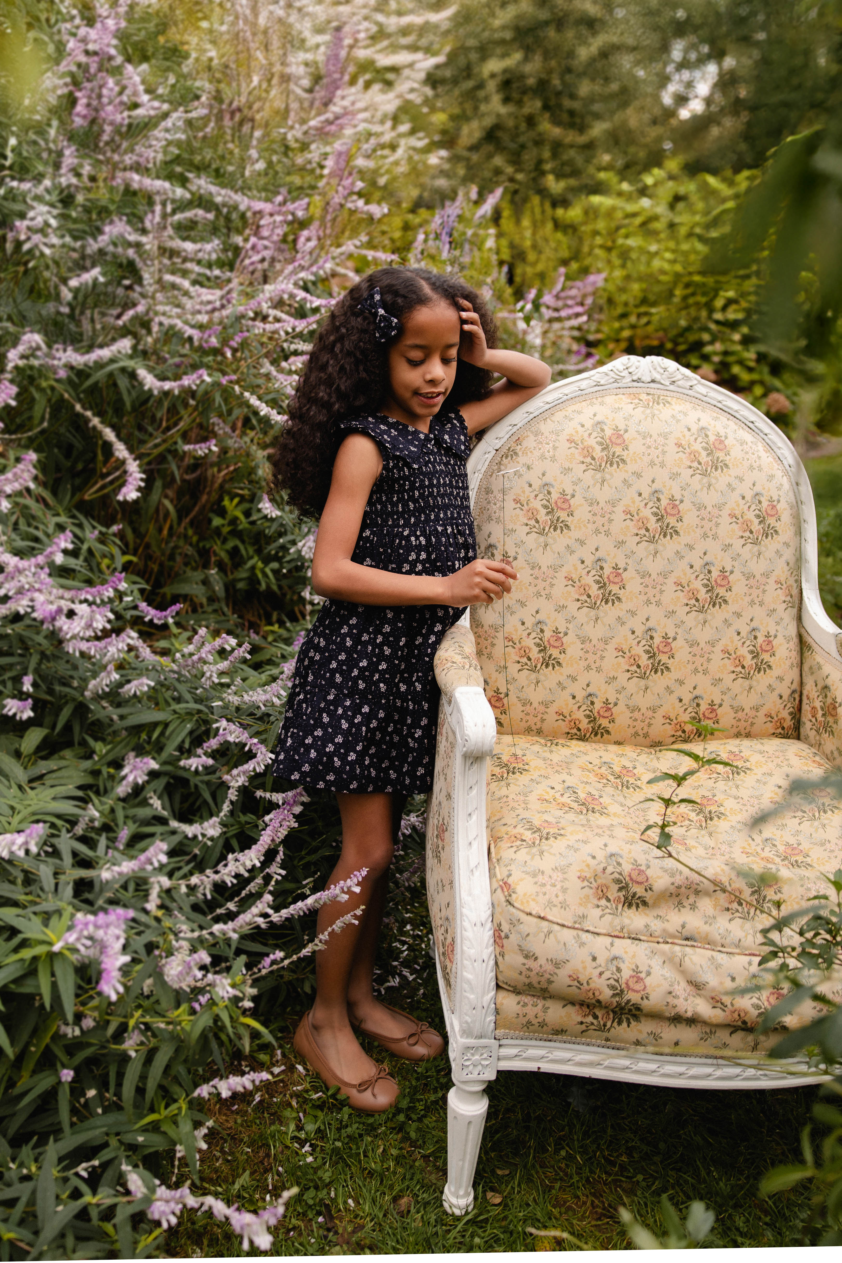 Organic Cotton Dress - Navy