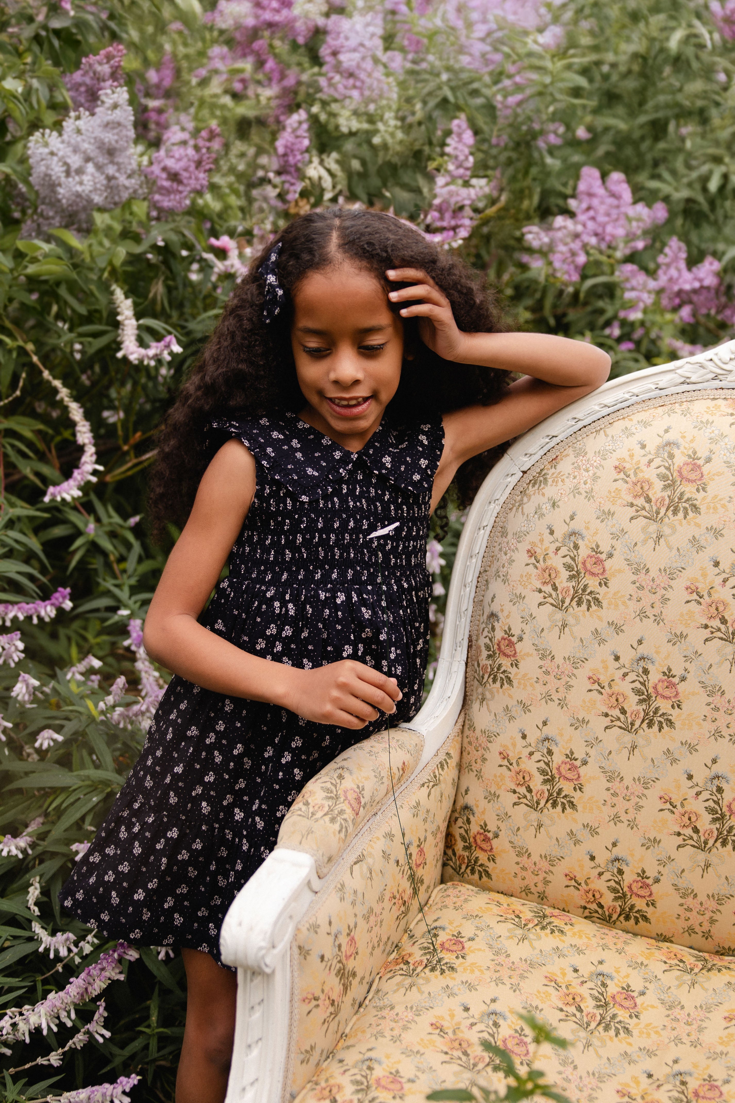 Organic Cotton Dress - Navy