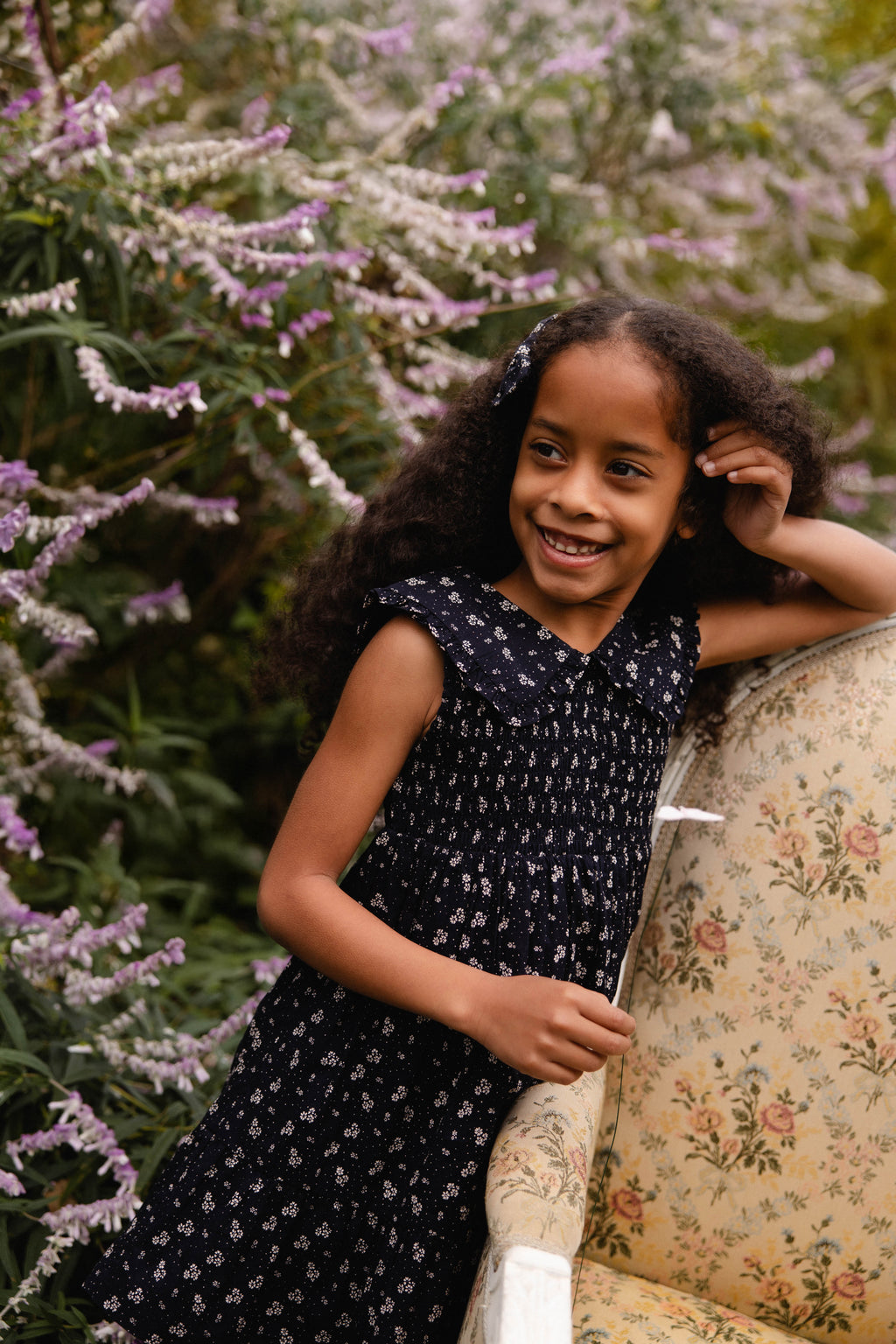 Organic Cotton Dress - Navy