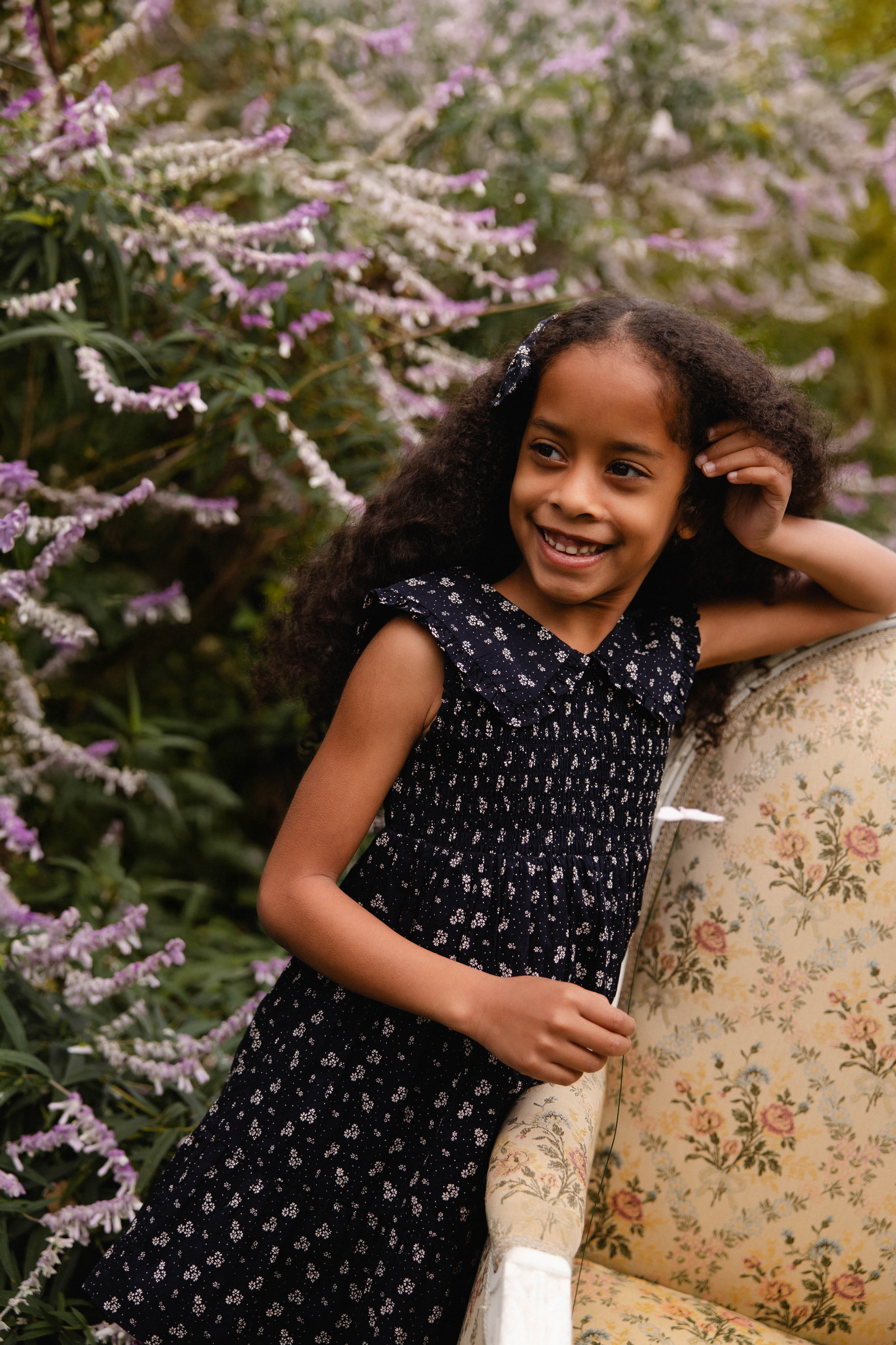 Organic Cotton Dress - Navy