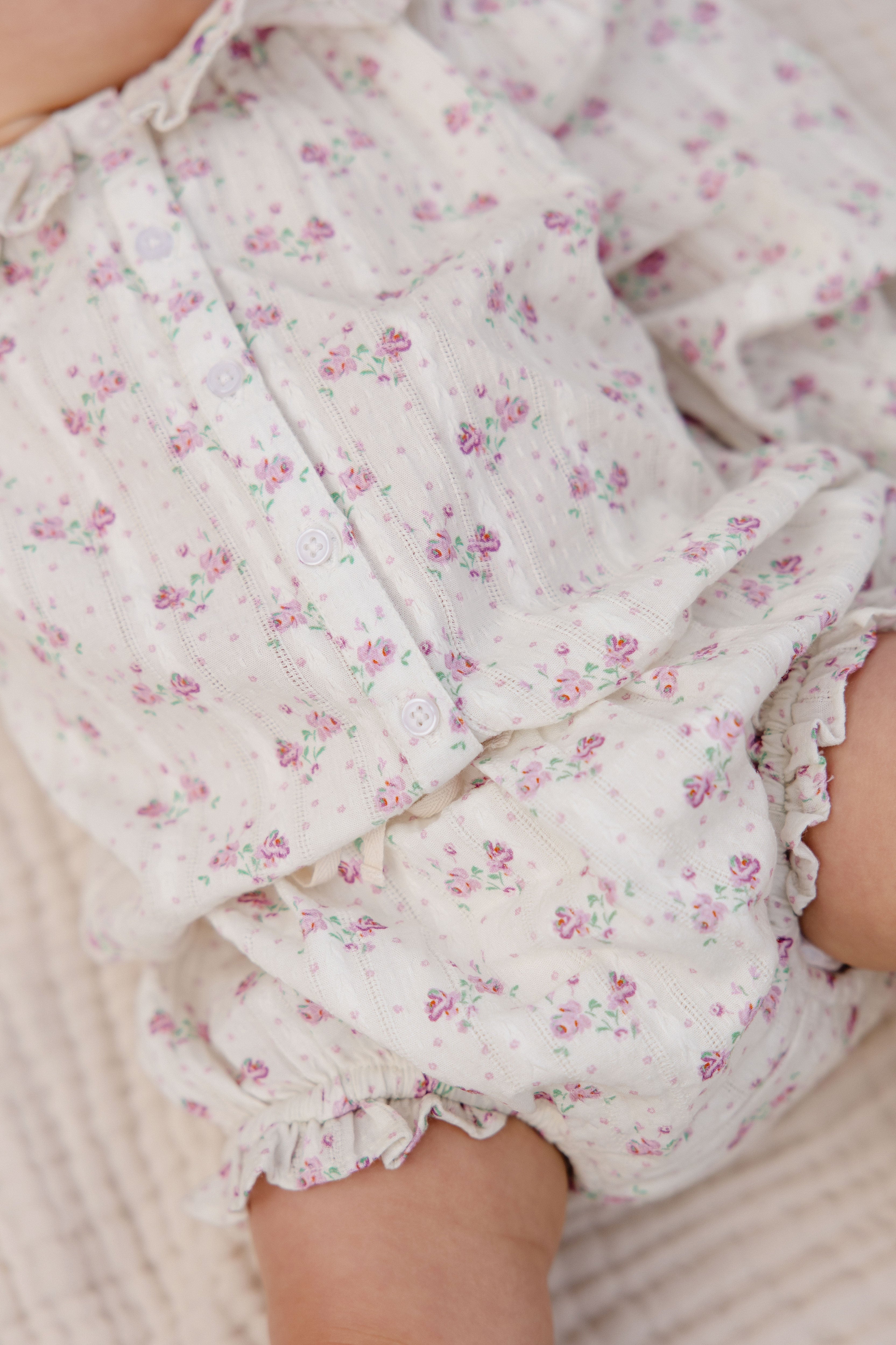 Organic Cotton Frill Bloomer - Lilac