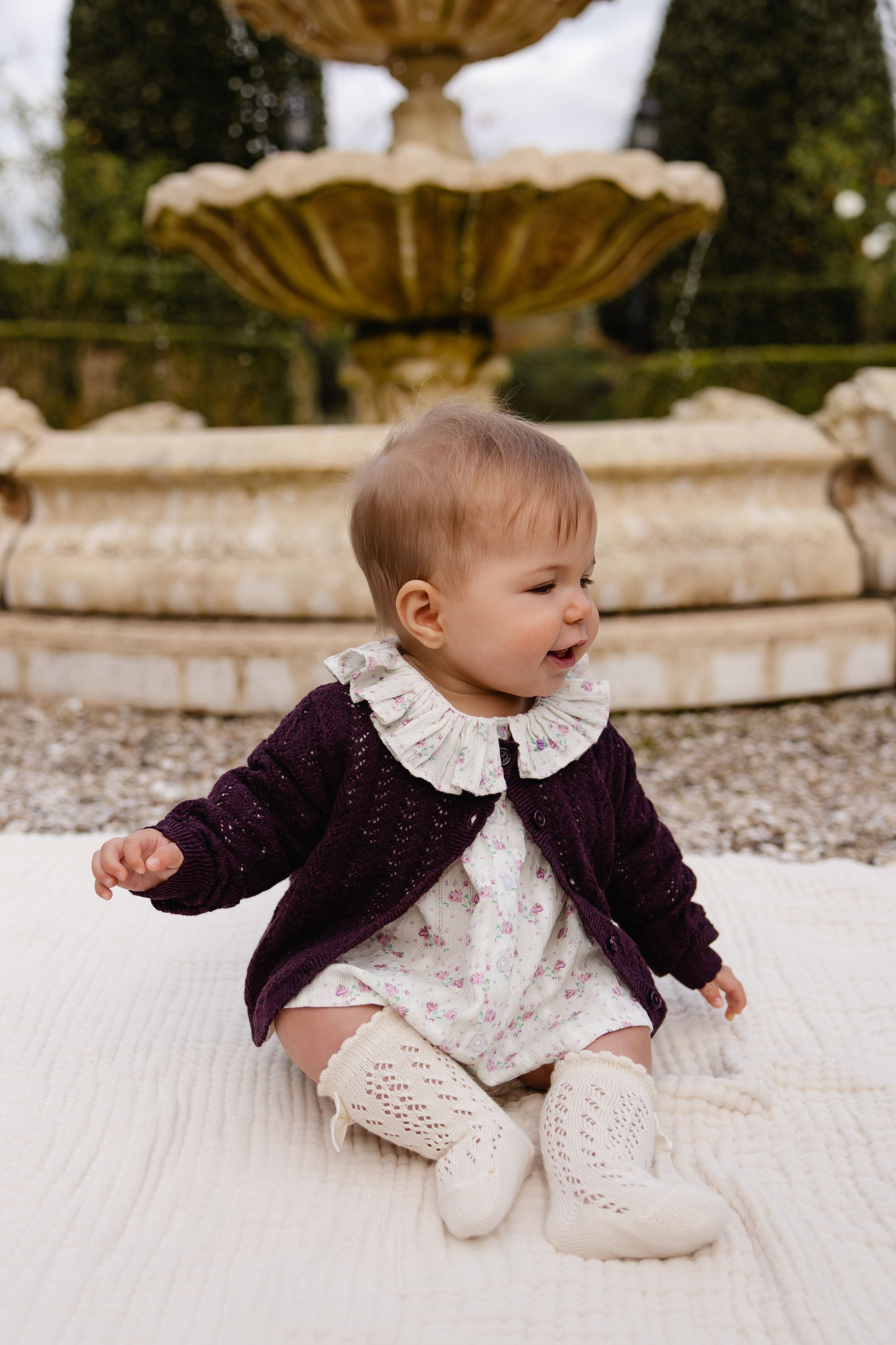 Knitted Cardigan - Blackcurrant