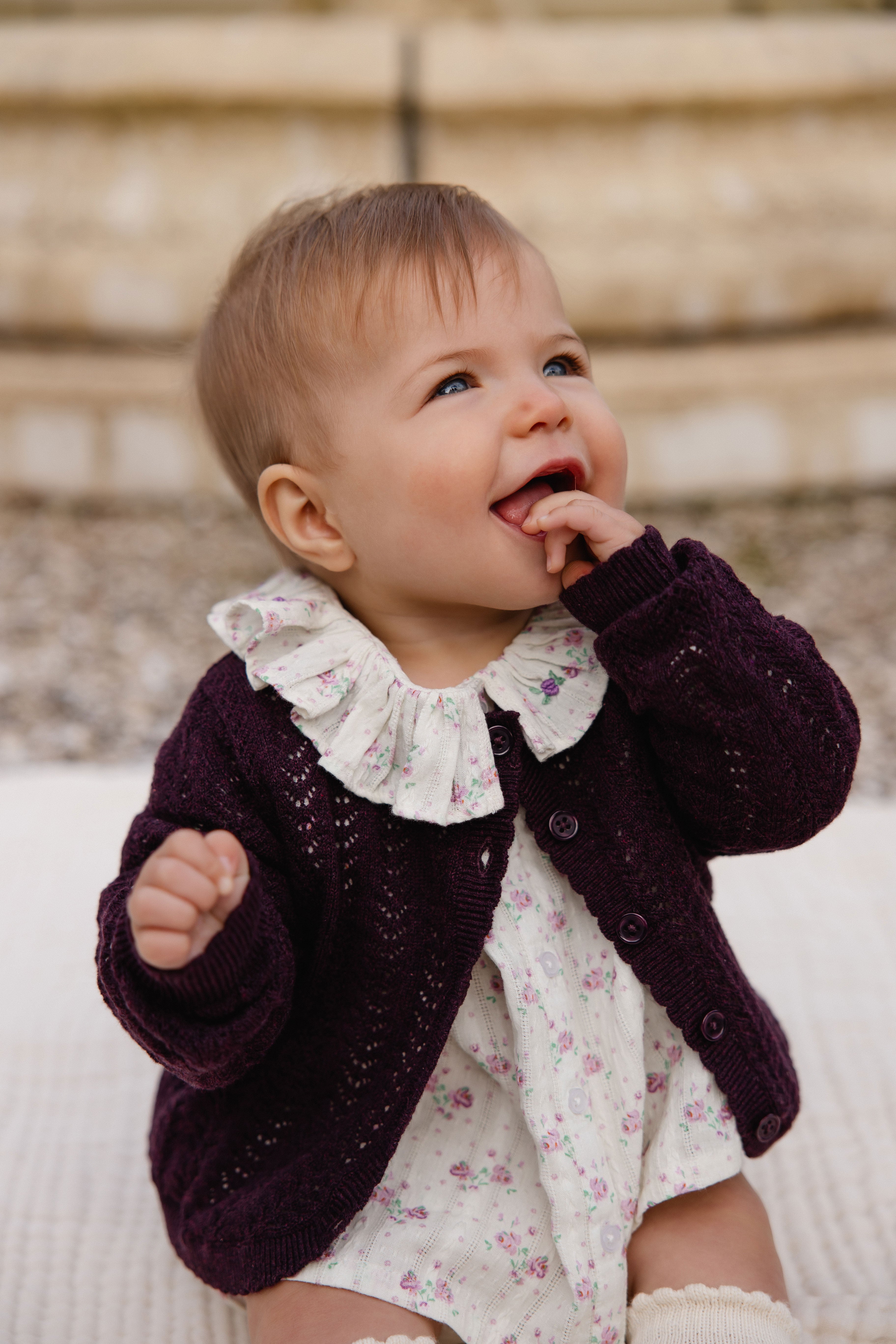Knitted Cardigan - Blackcurrant