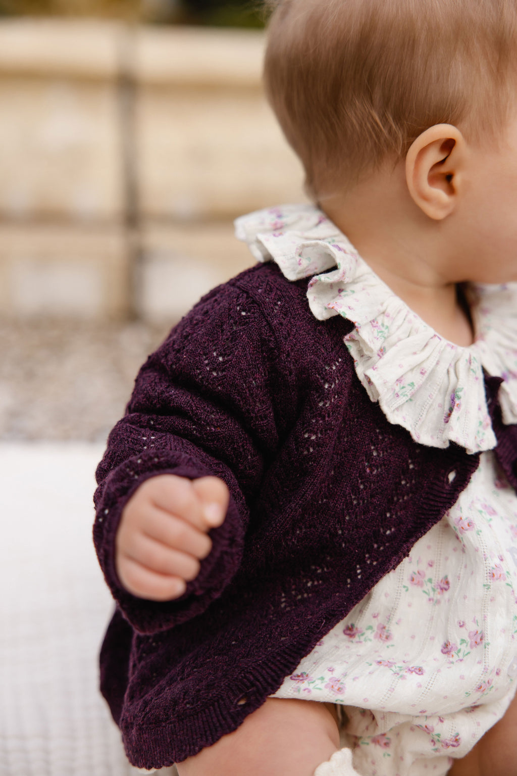 Knitted Cardigan - Blackcurrant