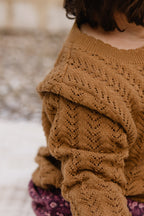 Gilet en coton tricoté Héritage, bronze antique, avec ourlet festonné et boutonnage devant pour filles de 6 mois à 10 ans