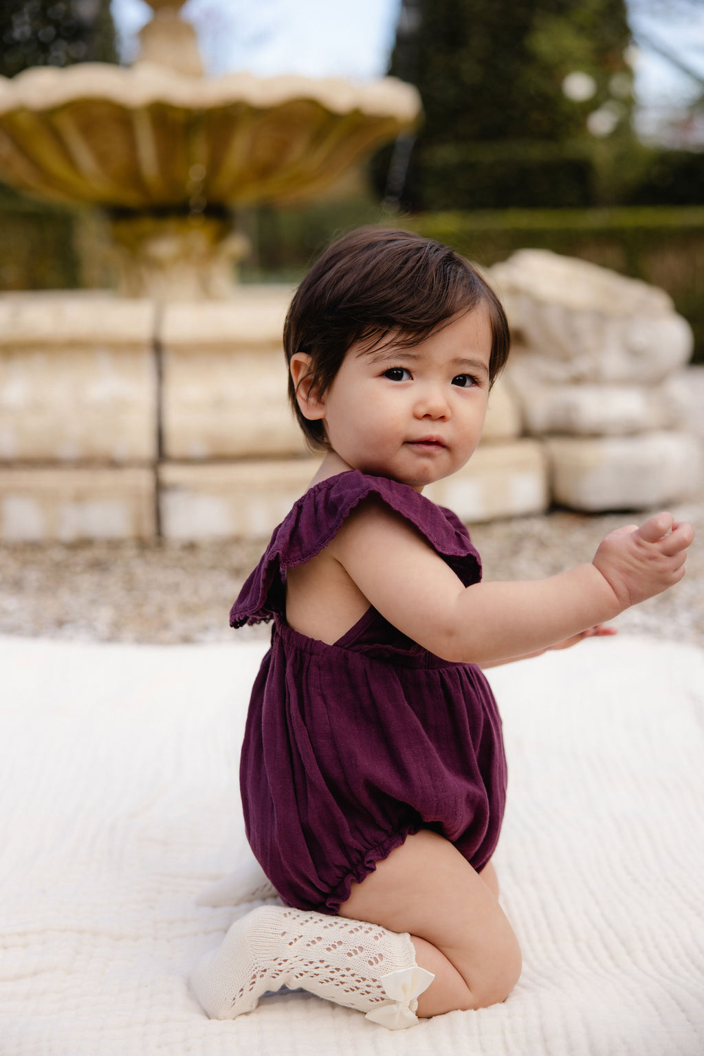 Organic Cotton Muslin Playsuit - Fig