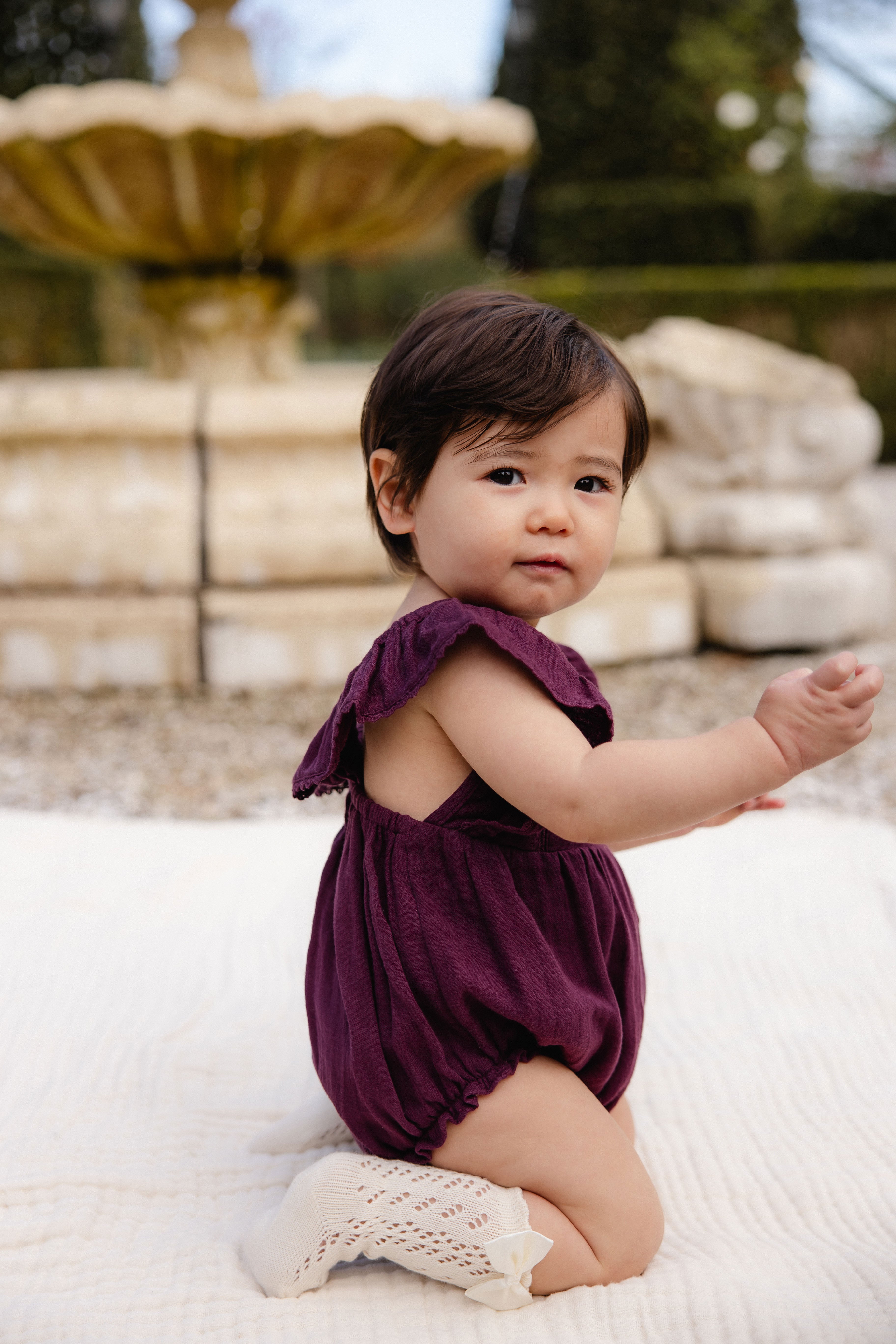 Organic Cotton Muslin Playsuit - Fig