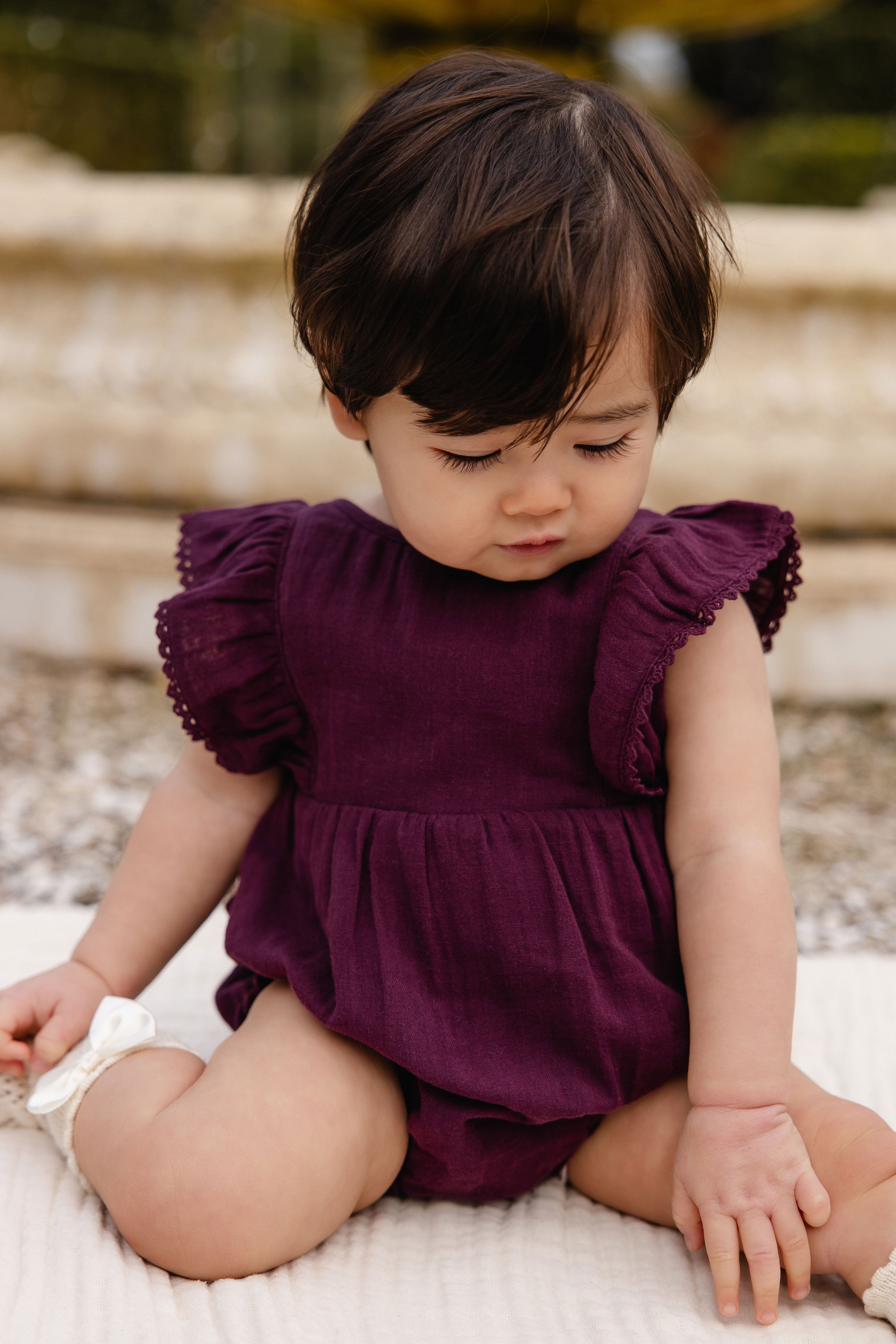 Organic Cotton Muslin Playsuit - Fig