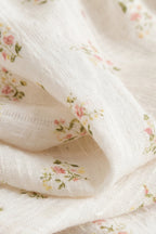 Bloomer en coton biologique à motif floral avec jambes à volants et cordon de serrage décoratif pour bébés filles 0-3 ans