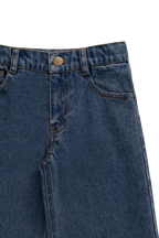 Pantalon en jean droit classique intemporel en coton avec poches fonctionnelles pour filles de 1 à 14 ans