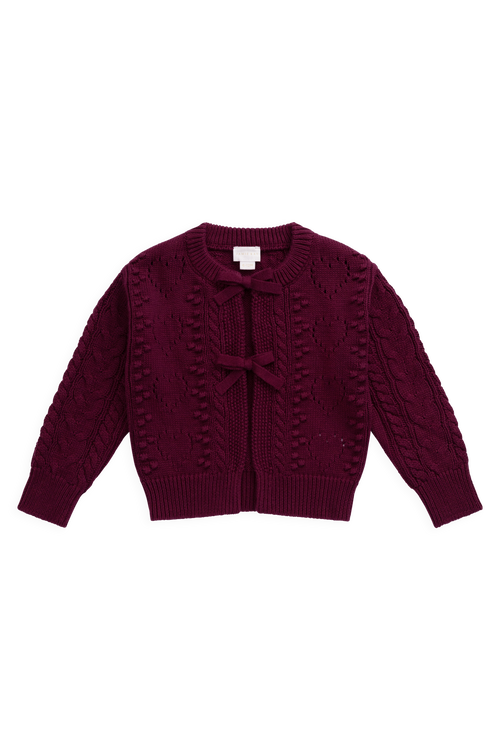 Knitted Cardigan - Mulberry Wood