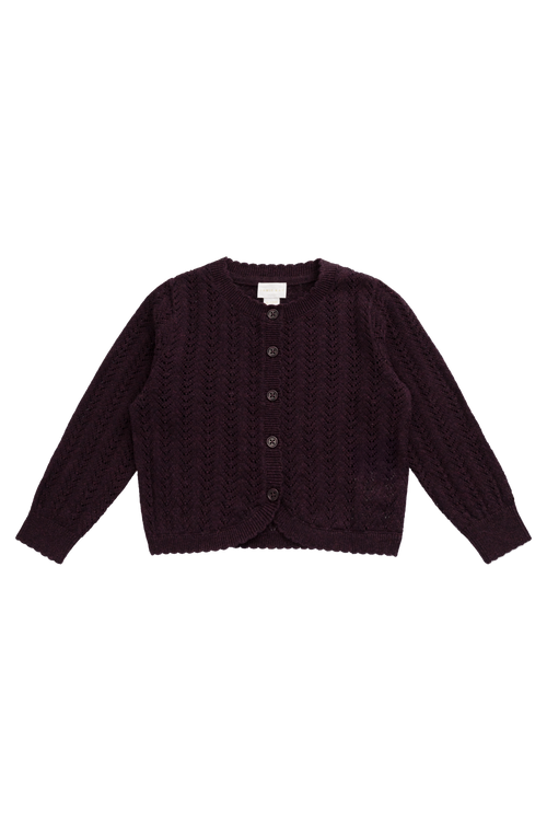 Knitted Cardigan - Blackcurrant