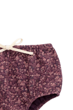 Bloomer Classique Figue Florale en Coton Bio avec Taille et Chevilles Élastiquées pour Bébés Filles Naissance–2 Ans