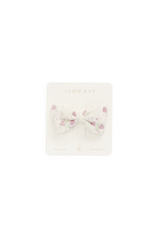 Nœud pour cheveux romantique lilas en coton biologique avec forme structurée pour filles 3 ans et plus
