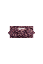 Bandeau délicat en coton biologique motif figues florales, légèrement extensible, pour bébés et enfants