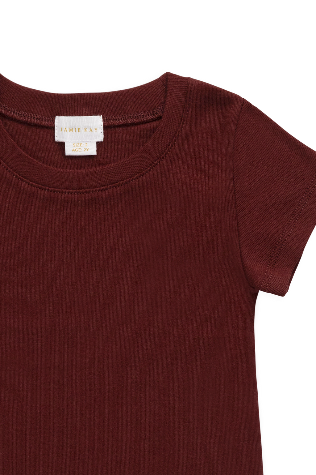 Organic Cotton Tee - Burgundy
