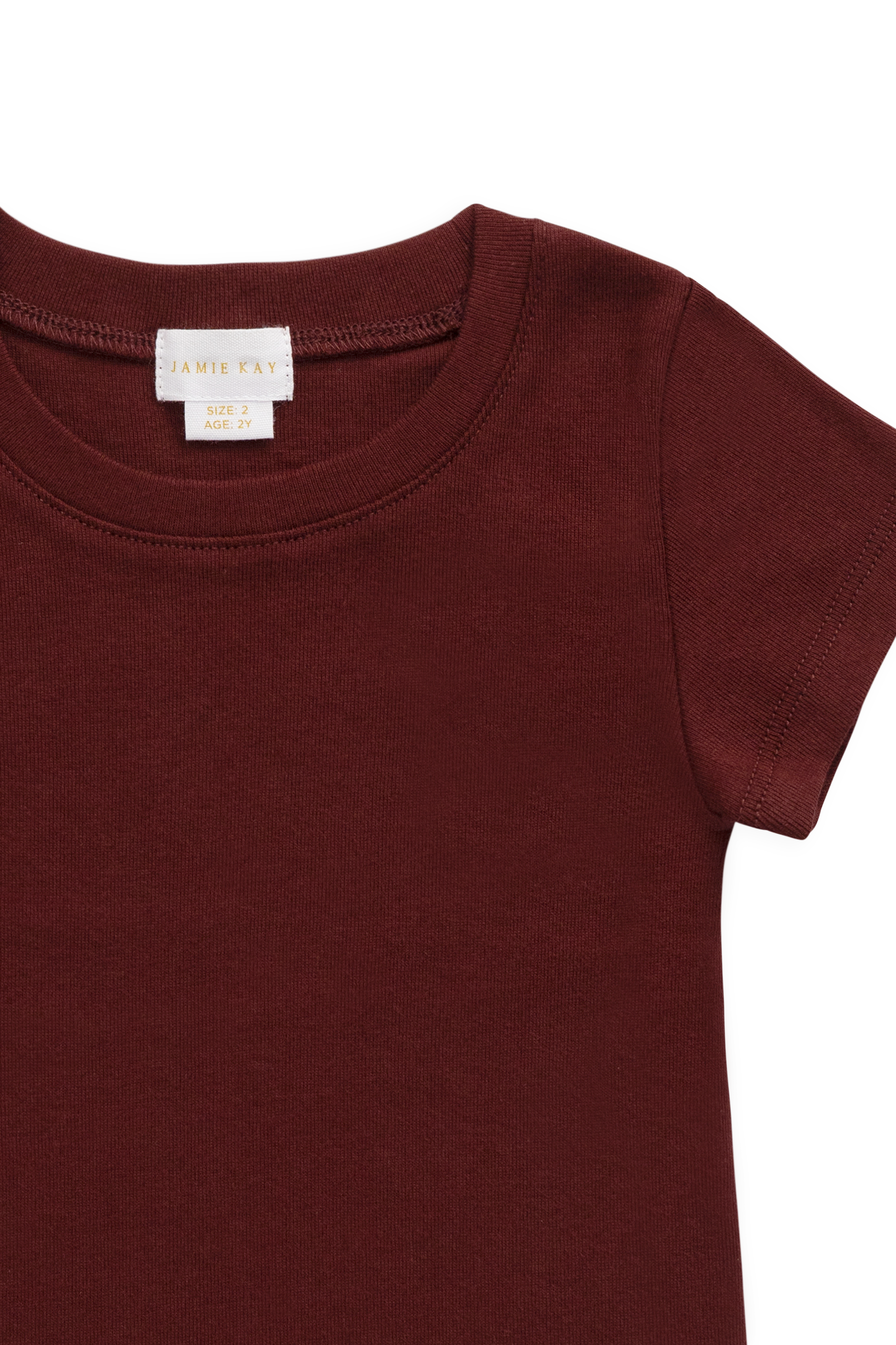 Organic Cotton Tee - Burgundy