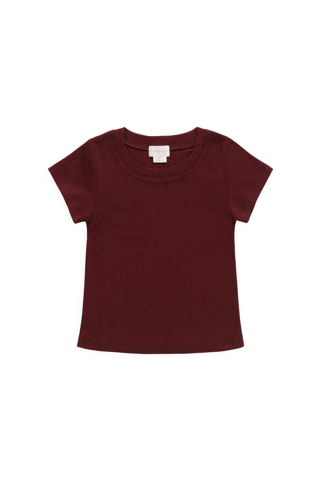 Organic Cotton Tee - Burgundy