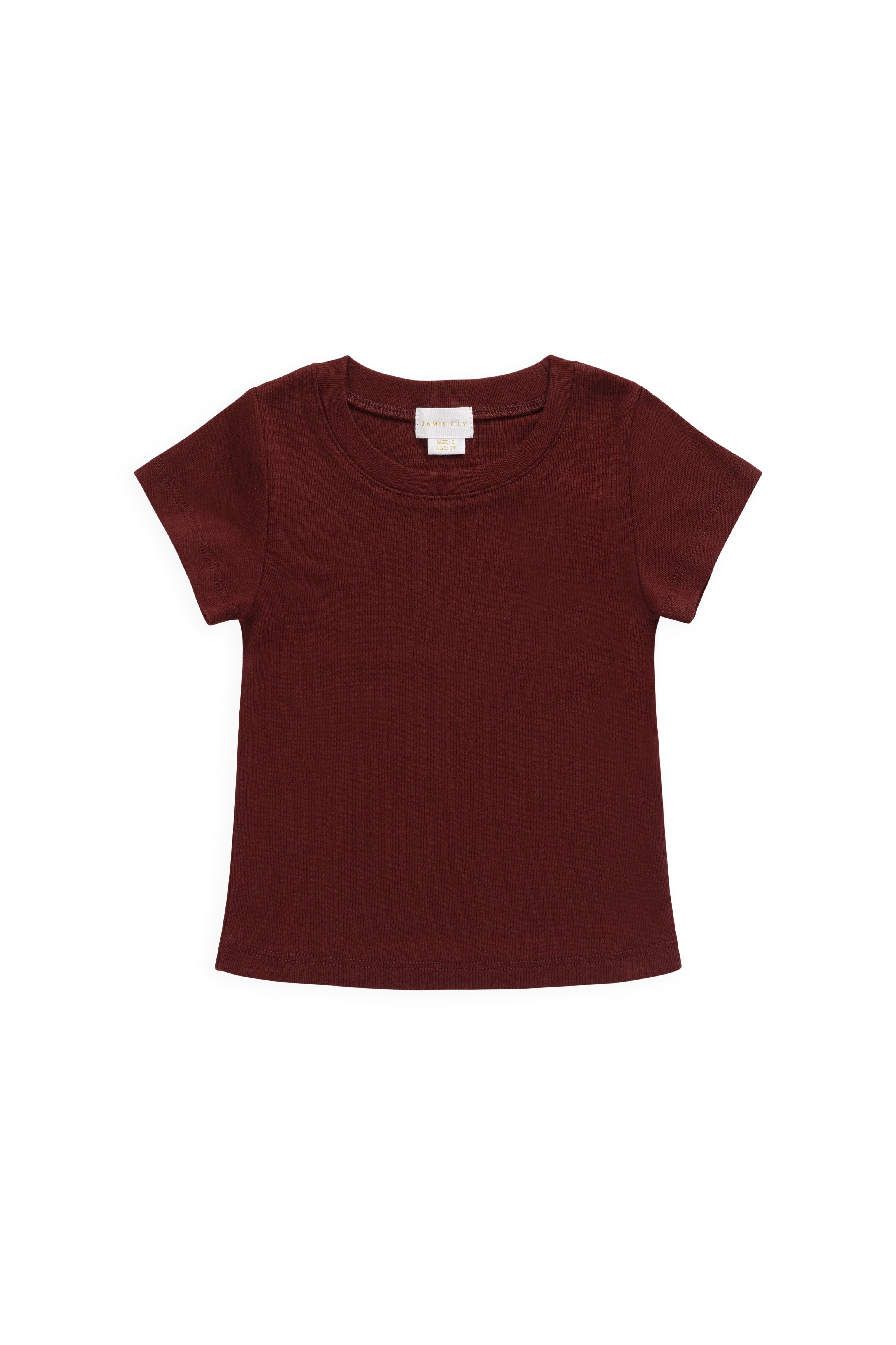 Organic Cotton Tee - Burgundy