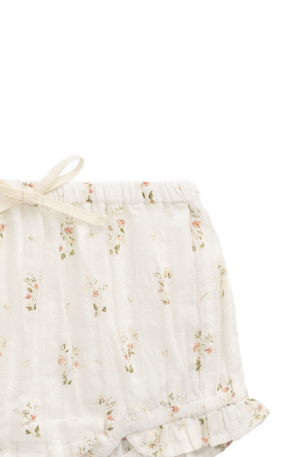 Organic Cotton Frill Bloomer - Egret