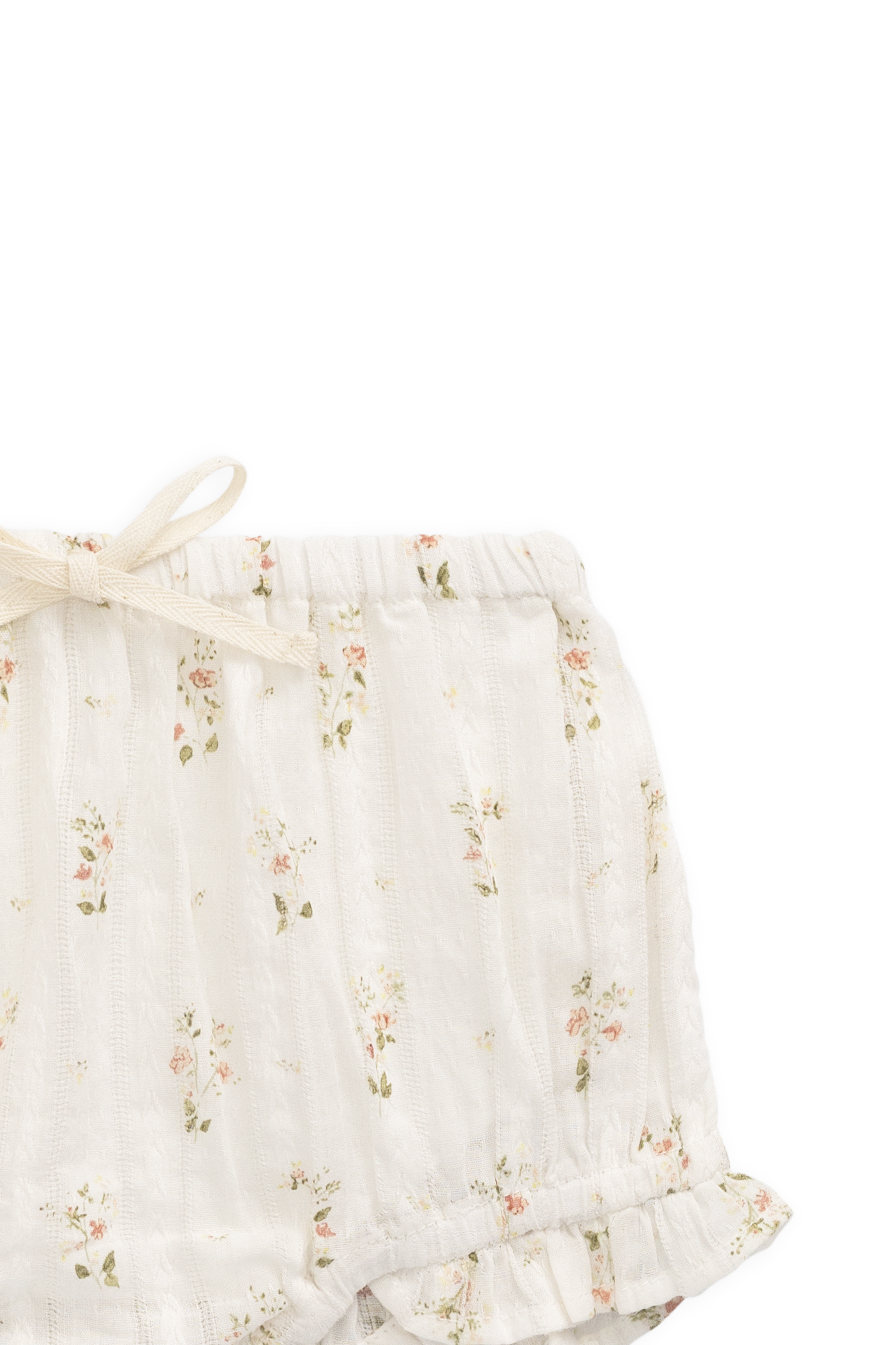 Organic Cotton Frill Bloomer - Egret