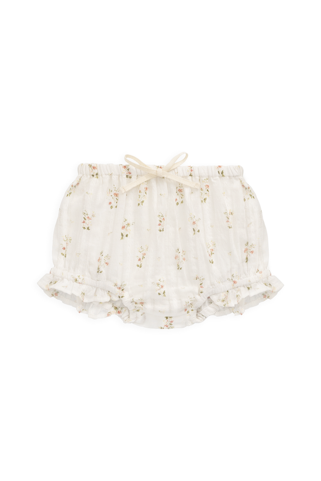 Organic Cotton Frill Bloomer - Egret