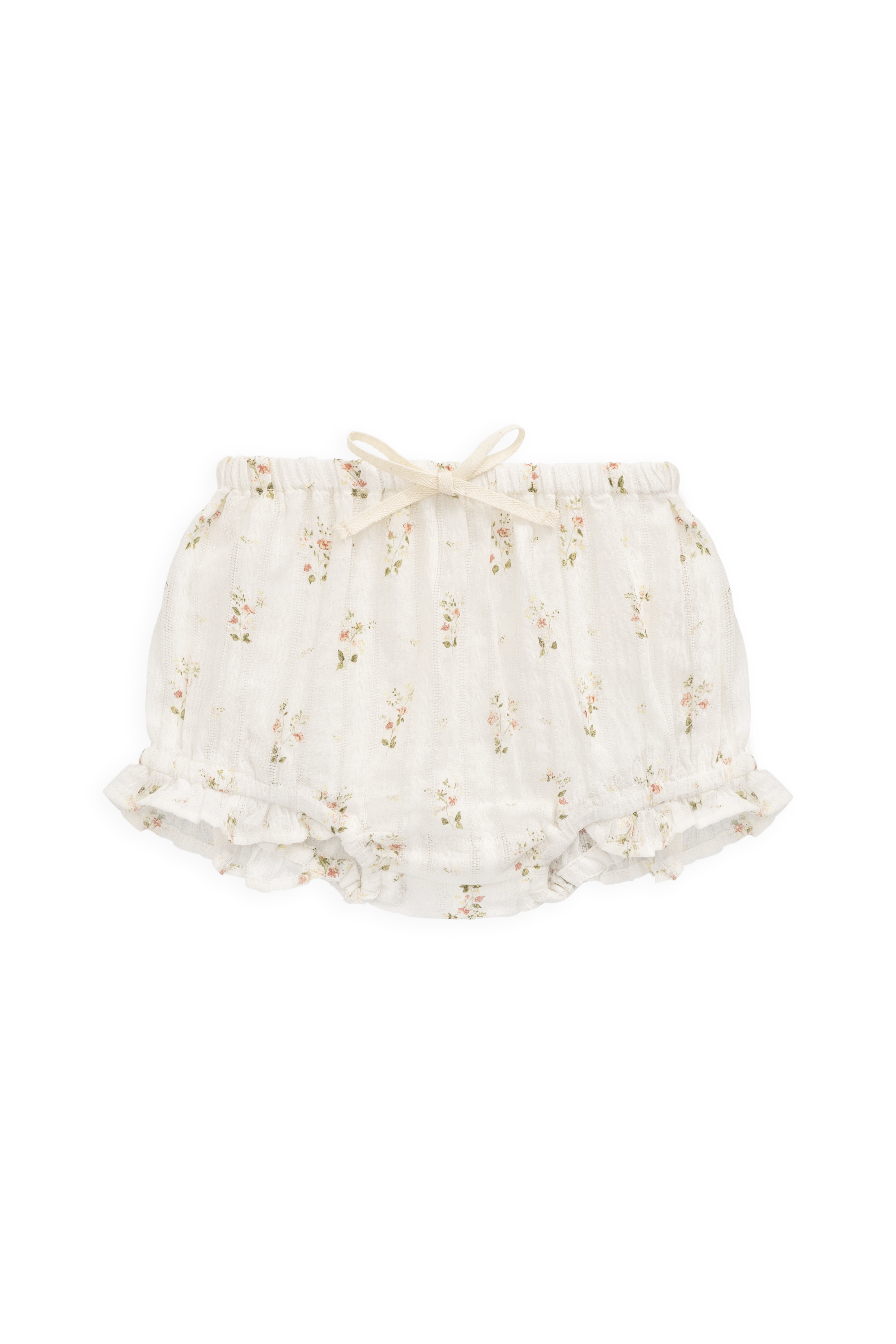 Organic Cotton Frill Bloomer - Egret